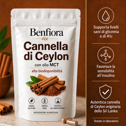 Cannella di Ceylon — Con olio MCT — Benfiora — Immagine 1