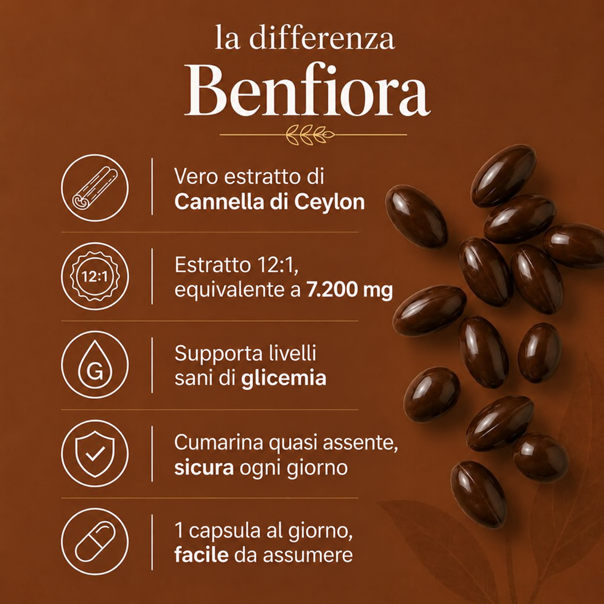 Cannella di Ceylon — Con olio MCT — Benfiora — Immagine 3