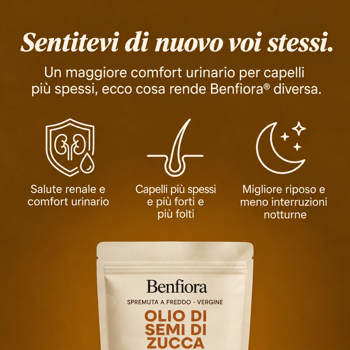 Olio di semi di zucca + Saw Palmetto — Benfiora — Immagine 2