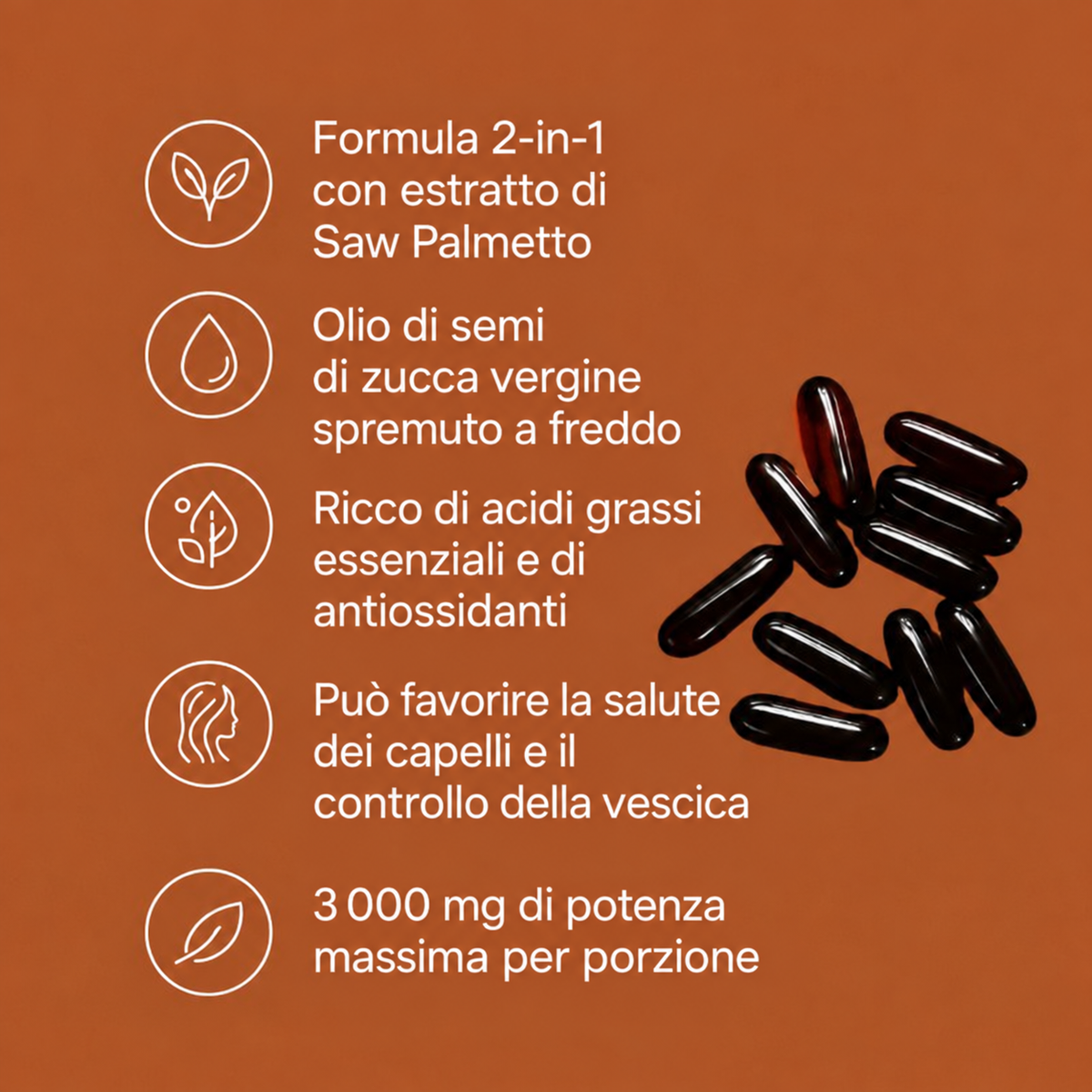 Olio di semi di zucca + Saw Palmetto — Benfiora — Immagine 4