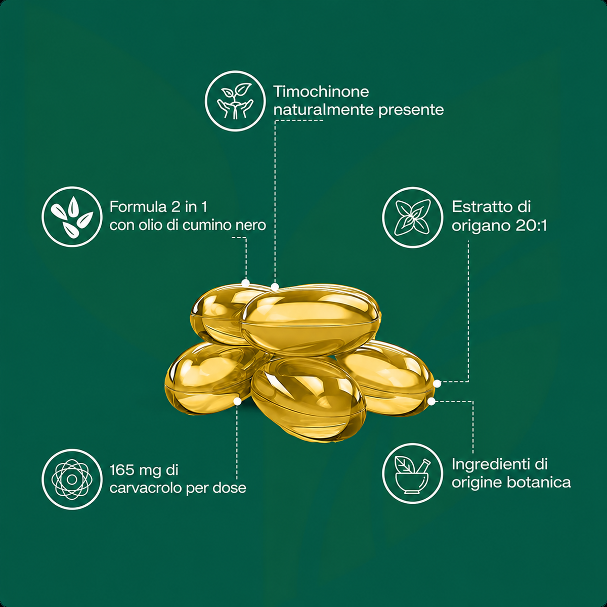 Formula 2 in 1 con carvacrolo e timochinone